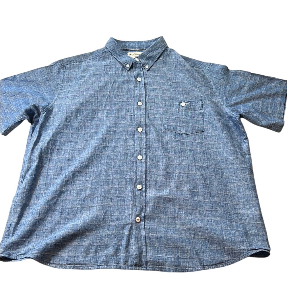 Weatherproof Vintage Linen Button Up Short Sleeve Shirt XXL